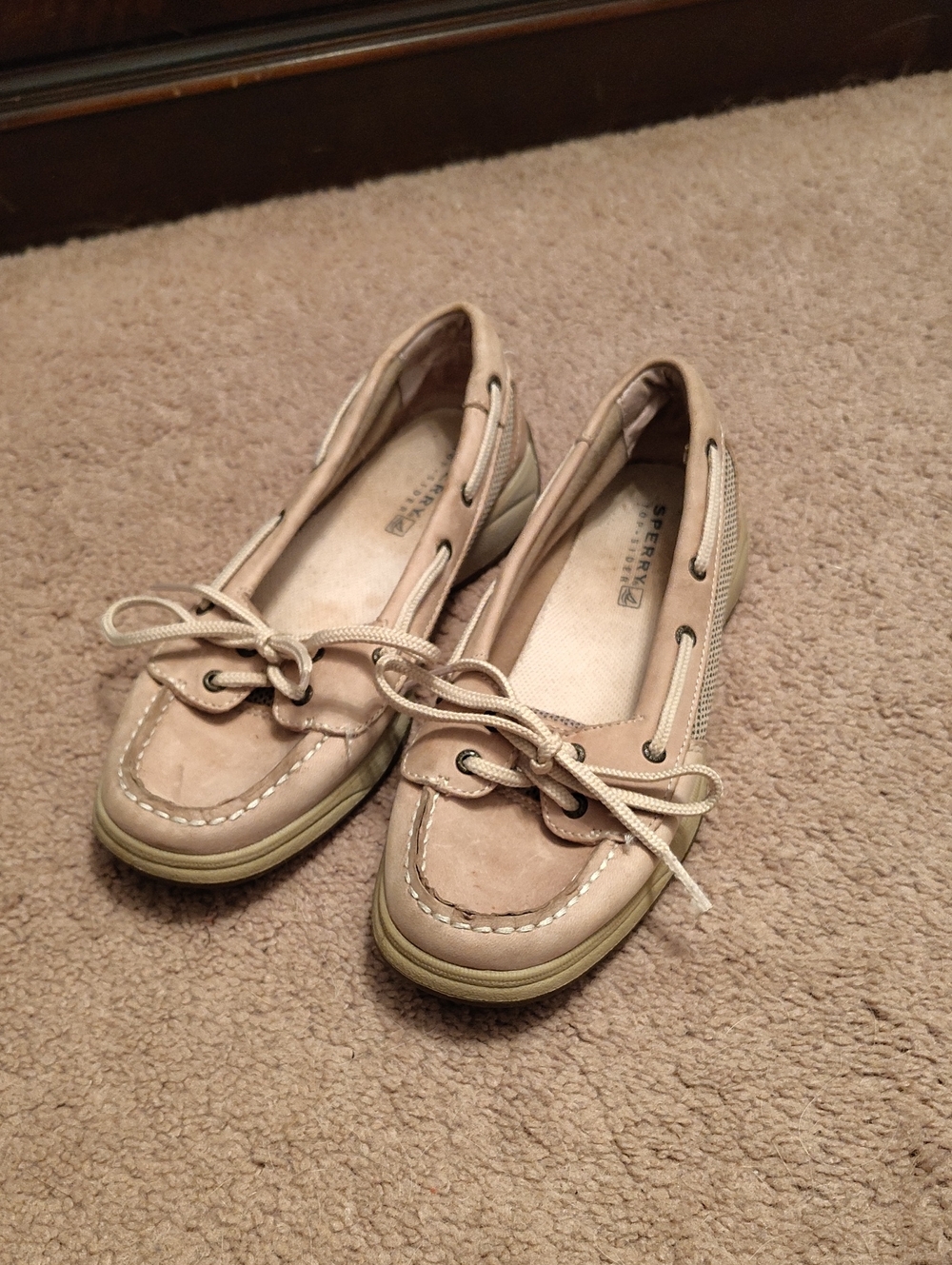 Sperry Kids Light Beige/Taupe Boat Shoes